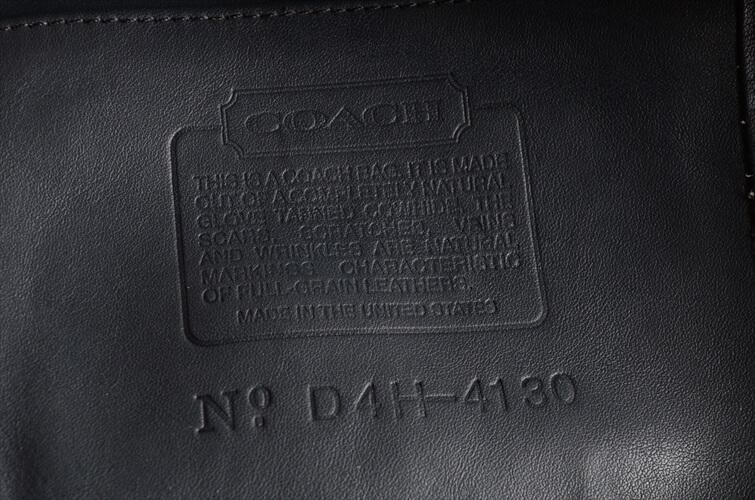 COACH オールドショルダーバッグ 本革 ネイビー メンズ