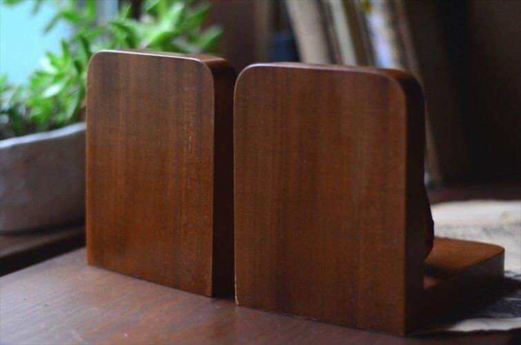 ヴィンテージ デンマーク製 チーク 魚モチーフ ブックエンド