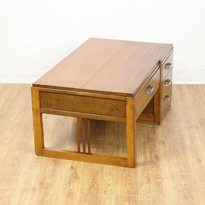 ヴィンテージ和風座机 昭和初期製 収納力抜群