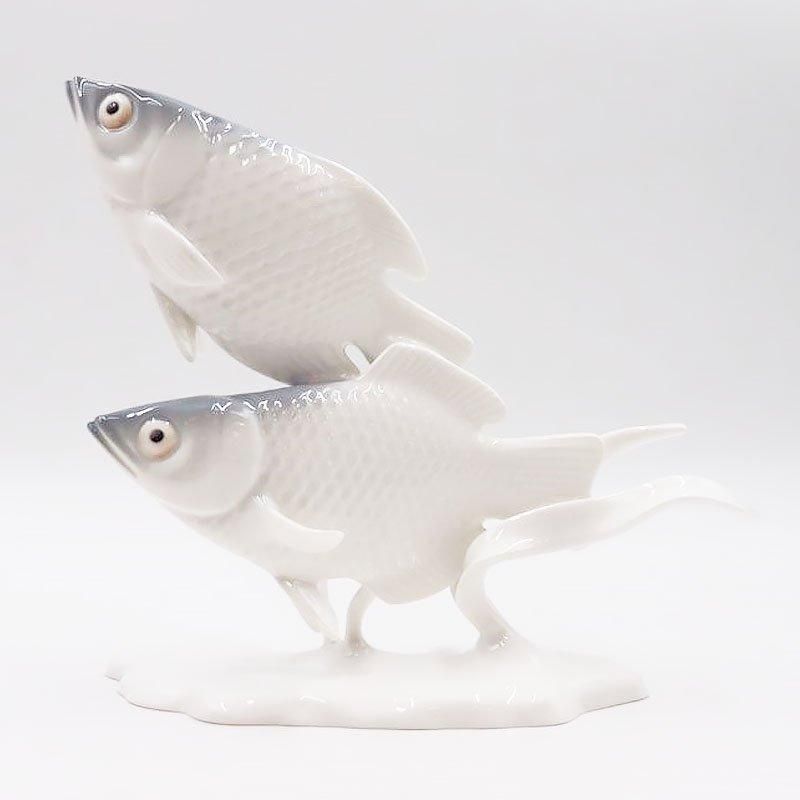 希少なノリタケボーンチャイナの魚置物