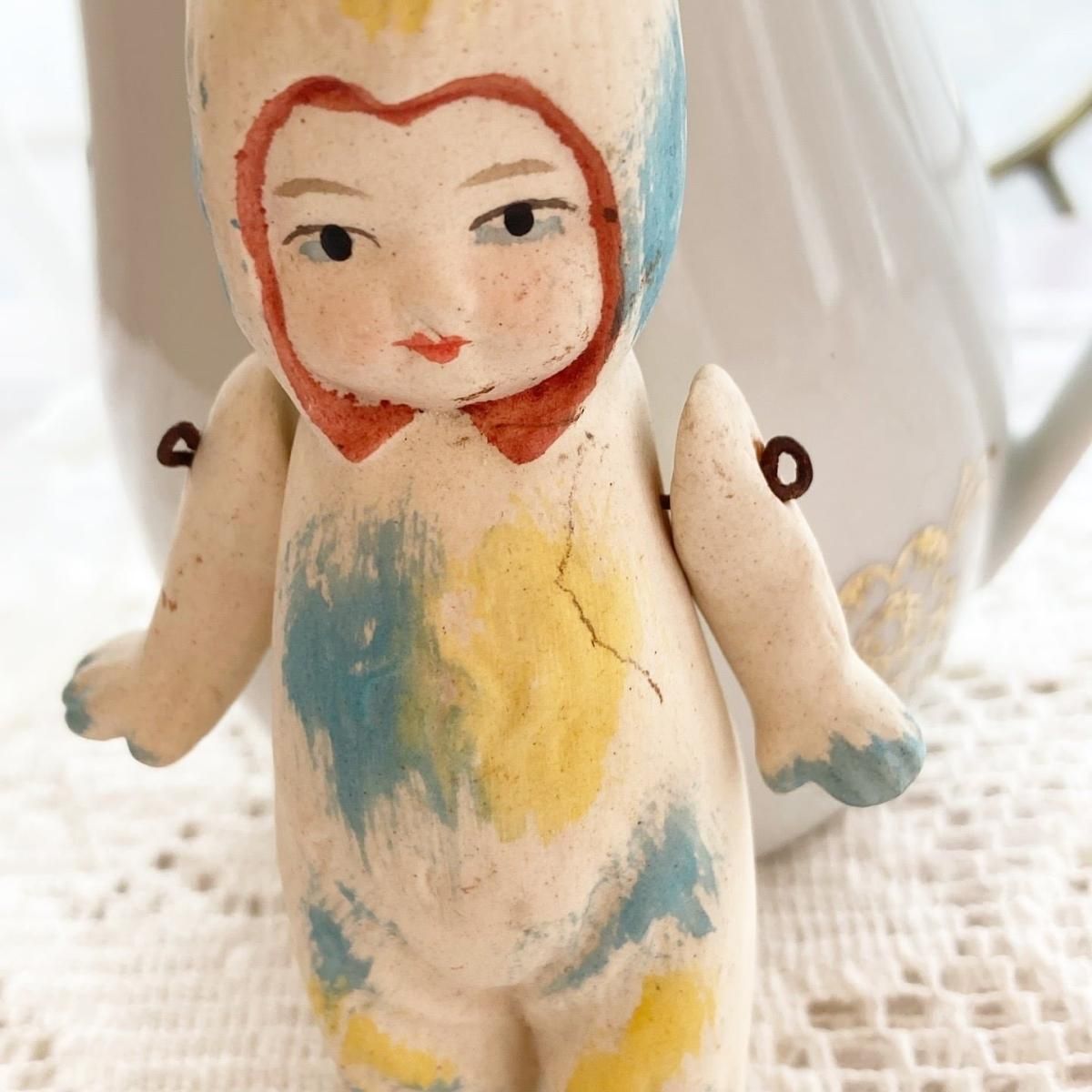 フランス アンティークビスクドール うさぎ着ぐるみ