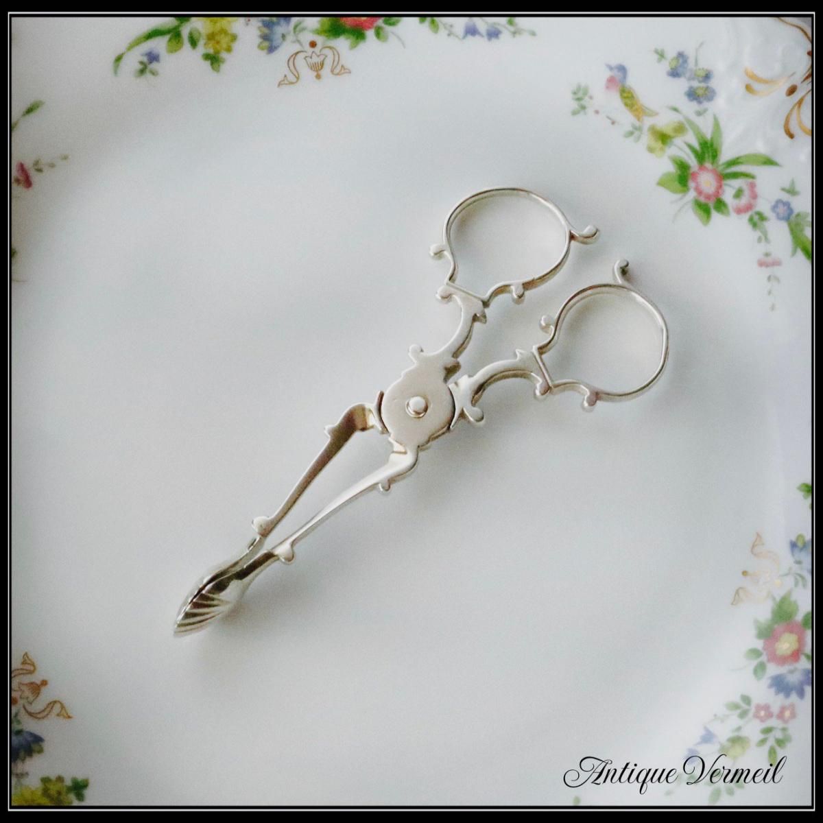 フランス製アンティーク銀製ヤドリギ文様コインパース