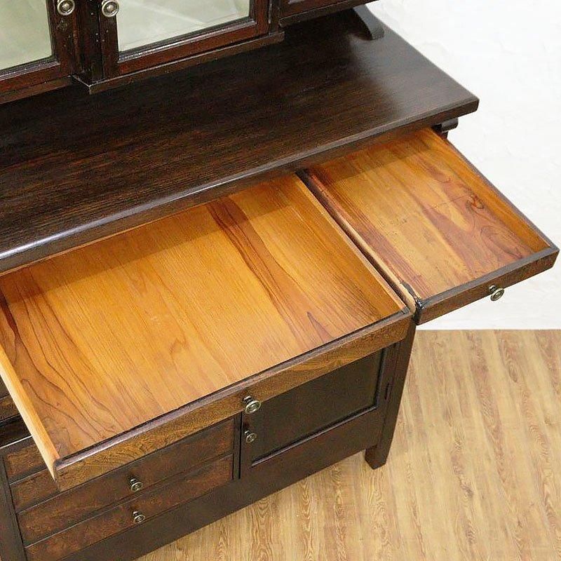 大正時代のアンティークケヤキ製デンタルキャビネット