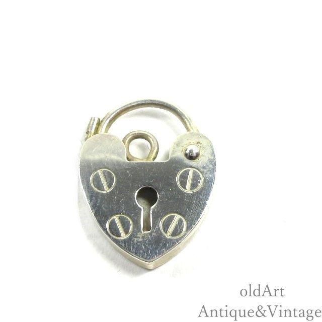 英国製ヴィンテージ南京錠ネックレスチャーム銀製
