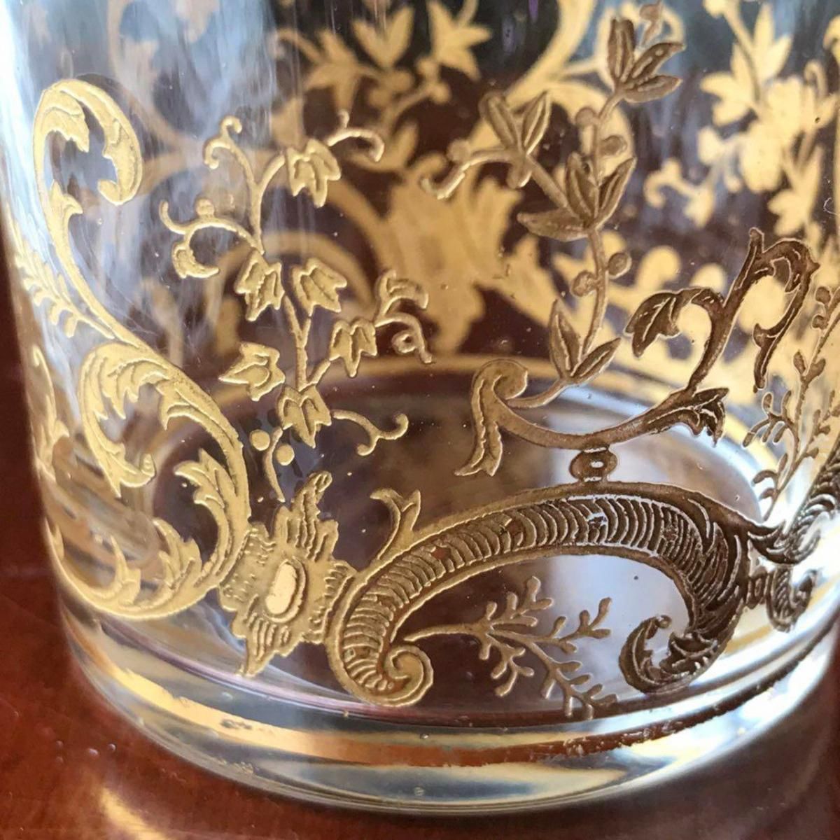 アンティーク1936年前 サンルイミカド金彩タンブラー優雅な薔薇装飾