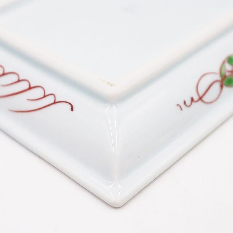 ヴィンテージ和食器 昭和時代の花柄角皿