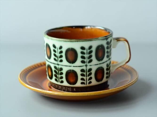 ベルギー製BOCHボッホNOIXカップ&ソーサー1960年代ヴィ