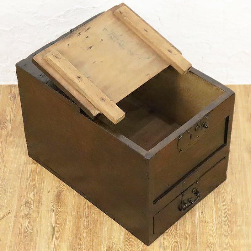 アンティークな日本製銭箱 江戸末期から明治時代