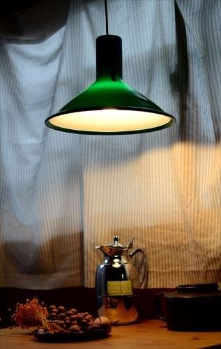 デンマーク製ホルムガードP&Tペンダントライトグリーンガラス