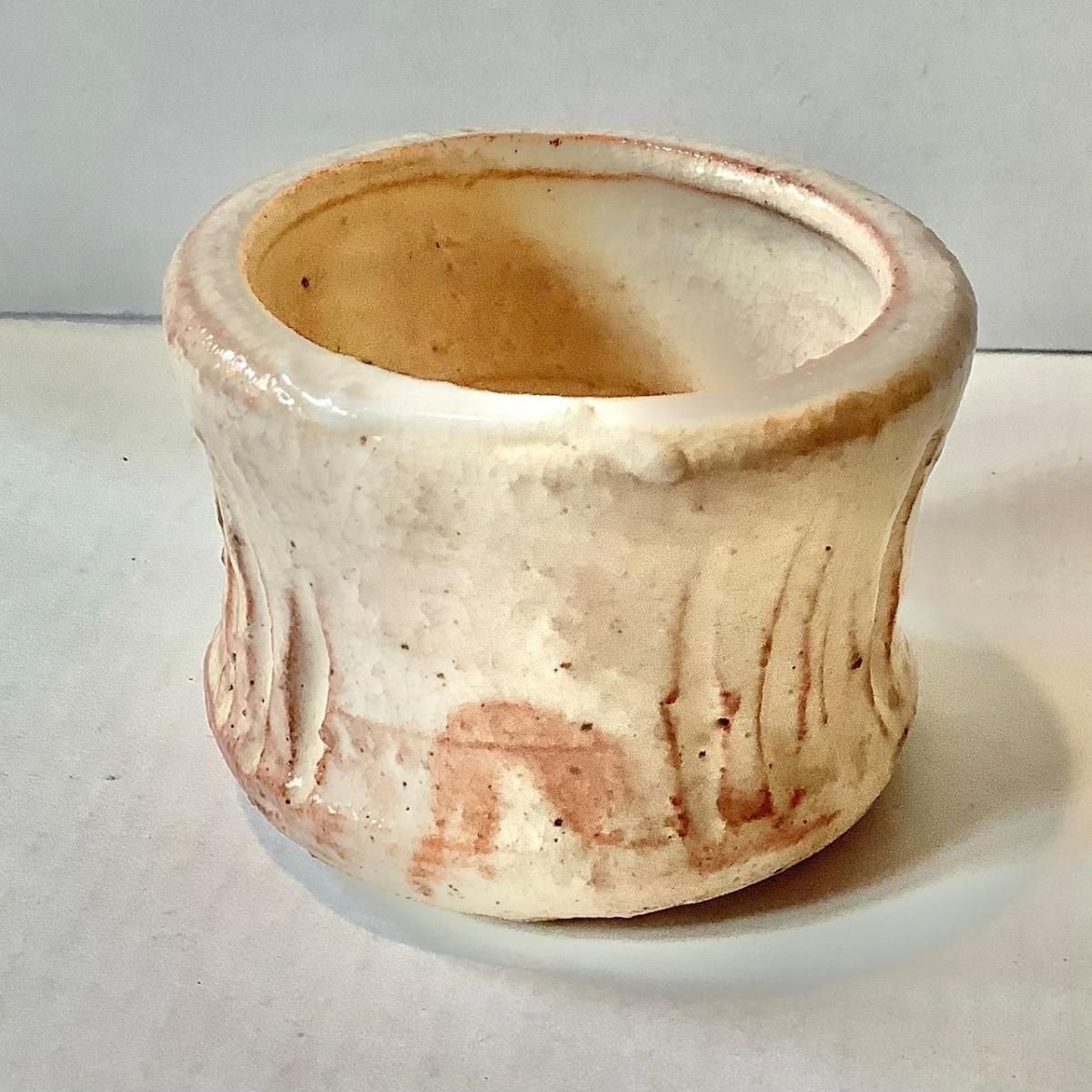 萩焼 昭和の希少な大和松雁作 蓋置