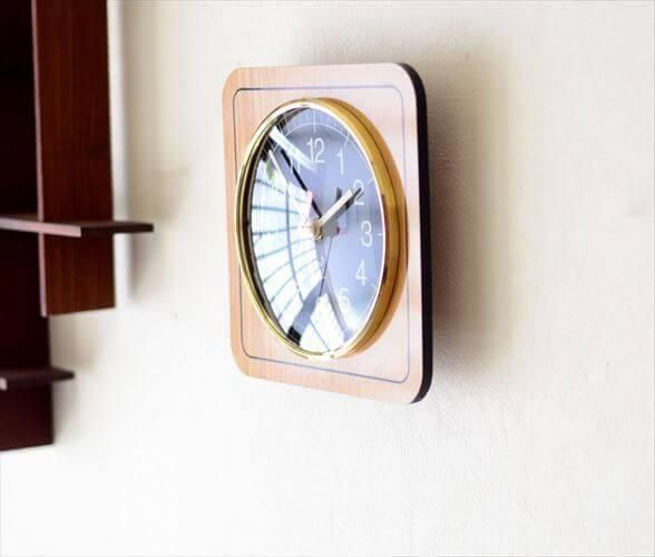 フランス製JAZ社木製壁時計 ヴィンテージ感ある一品