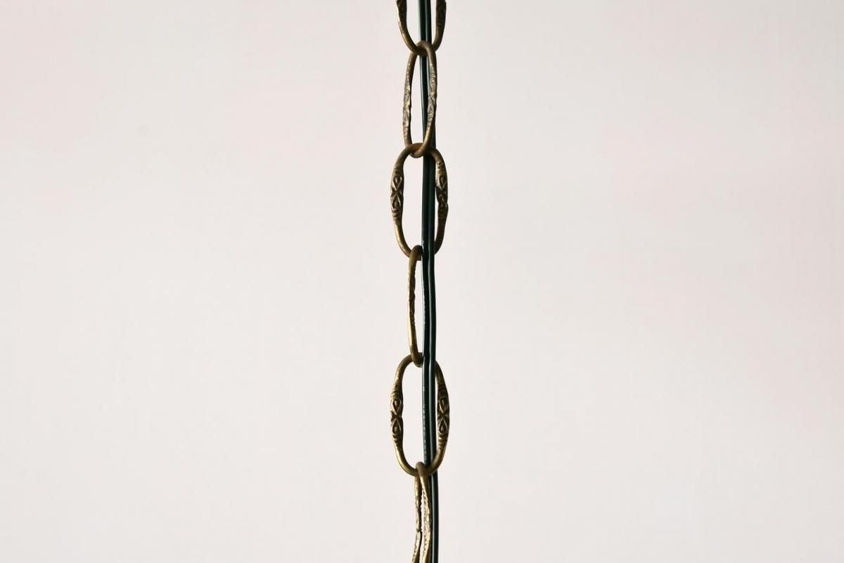 フランス製アンティークシャンデリア｜1920年代真鍮小さめ4灯式