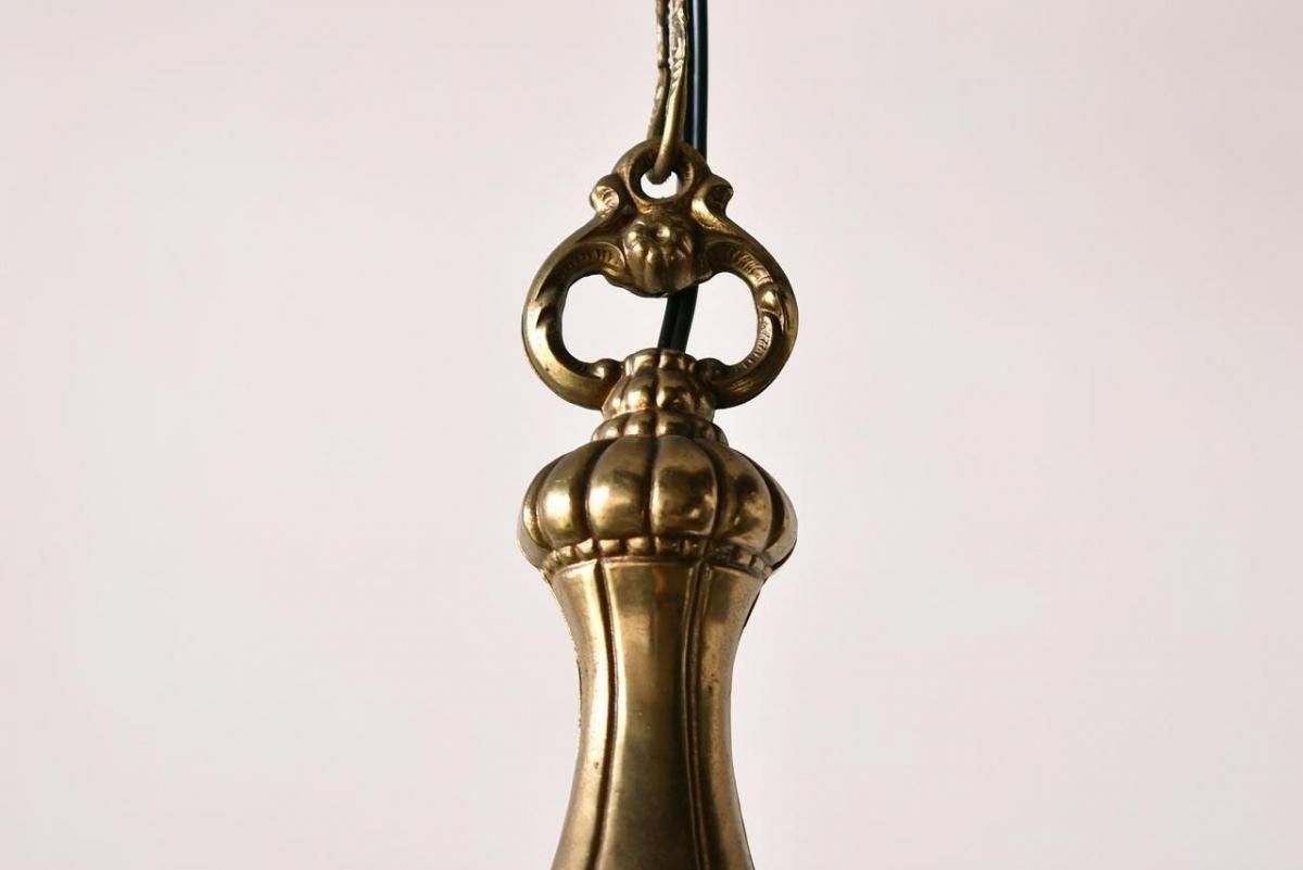 フランス製アンティークシャンデリア｜1920年代真鍮小さめ4灯式