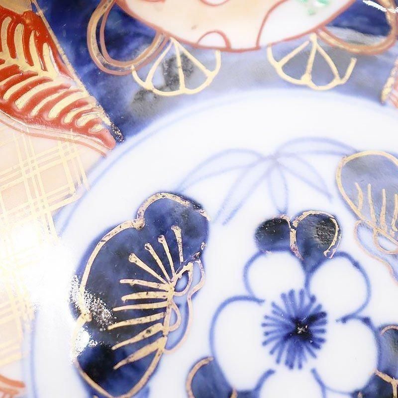 希少なアンティーク色絵なます皿 明治～大正時代製