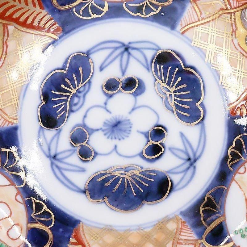 希少なアンティーク色絵なます皿 明治～大正時代製