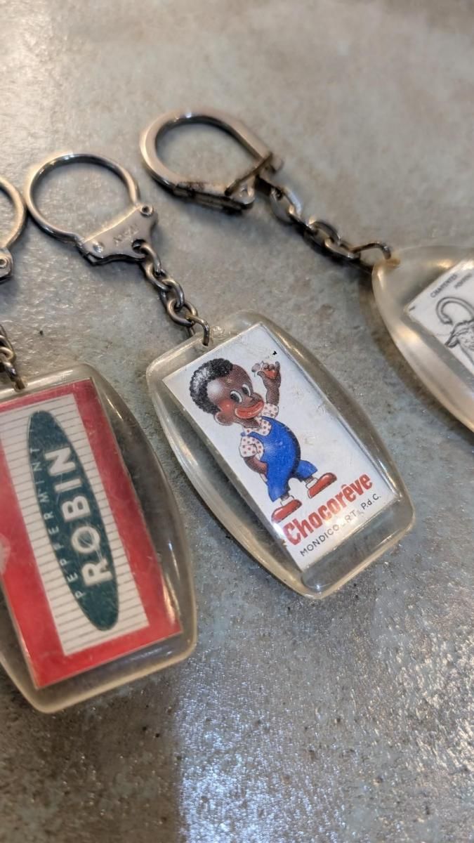 フランス雑貨 ヴィンテージ フレンチキーホルダー5点セット