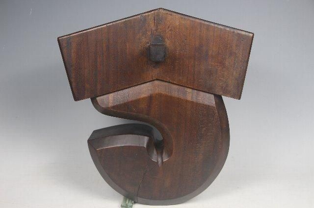 アンティーク 大黒型自在鉤 江戸明治時代 欅製 12cm