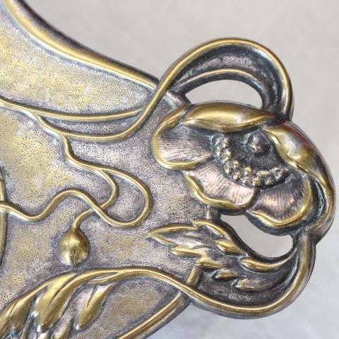 アールヌーボー 真鍮プレート フランスアンティーク