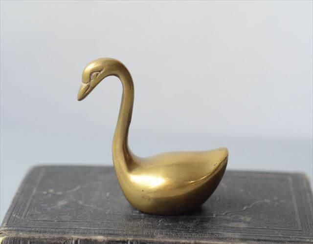 真鍮 白鳥 オブジェ フランス ヴィンテージ インテリア