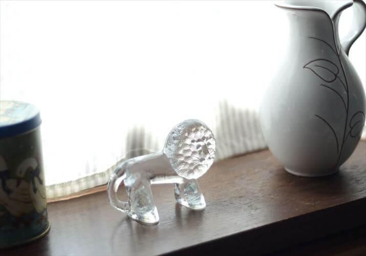 スウェーデン製 KOSTA BODA ZOO ガラス ライオン Lejon Bertil Vallien