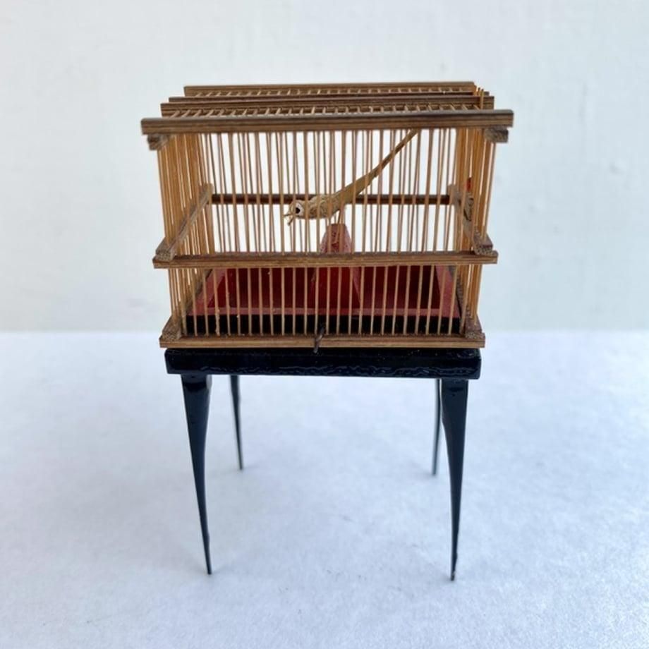 竹製 ミニチュア鳥かご 御殿籠 メジロ籠
