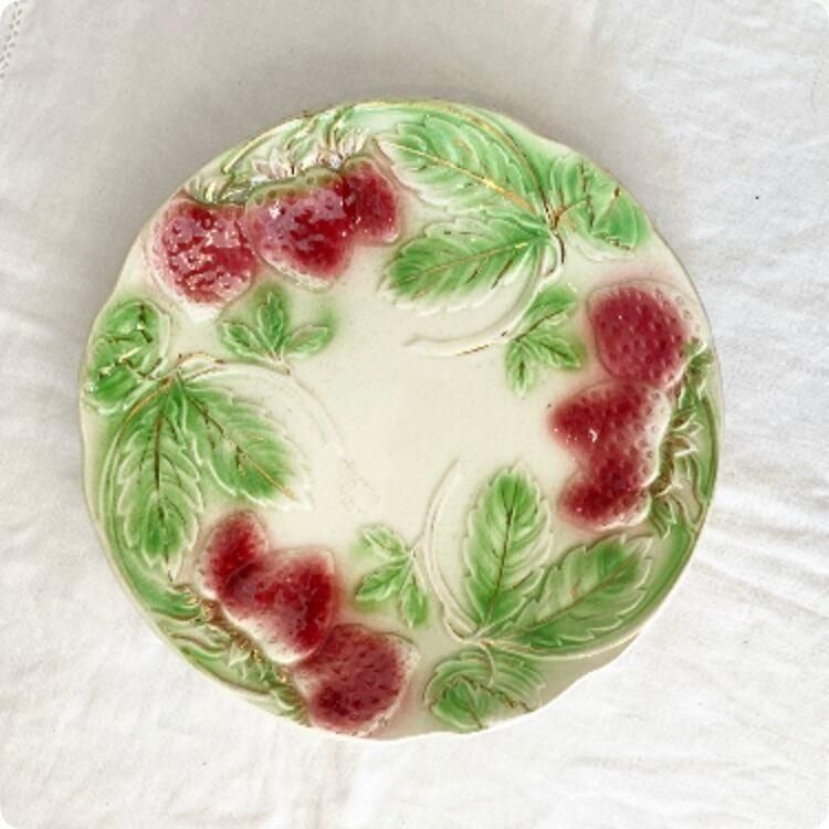 フランス バルボティーヌ皿 イチゴ柄 陶磁器ヴィンテージ