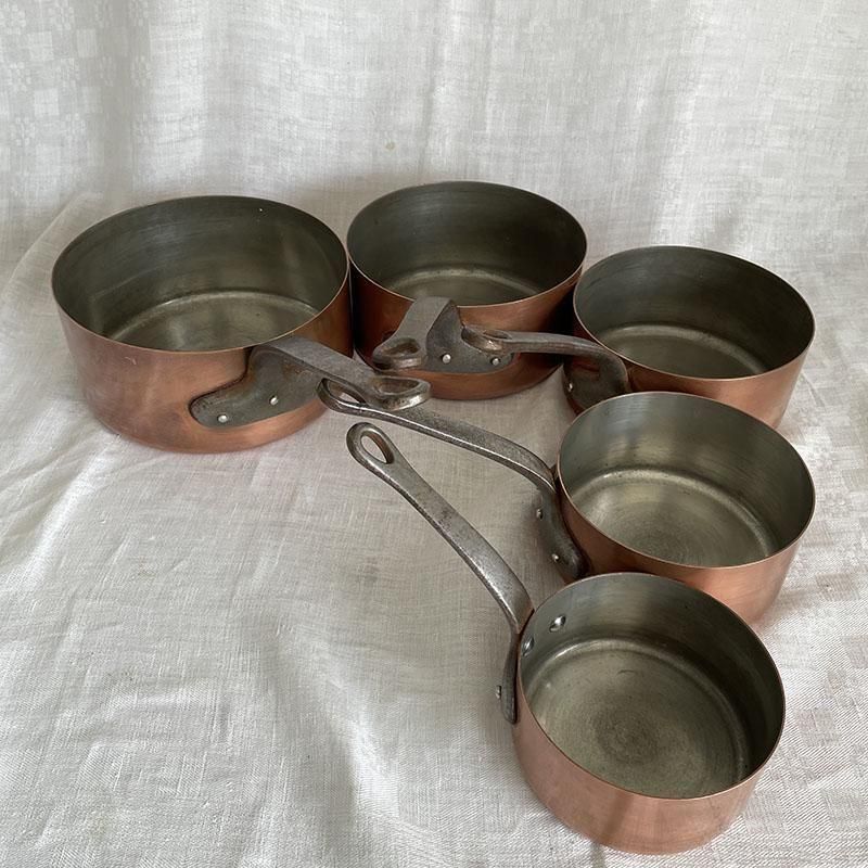 本格派フランス銅片手鍋 直径122mm 厚さ1mm