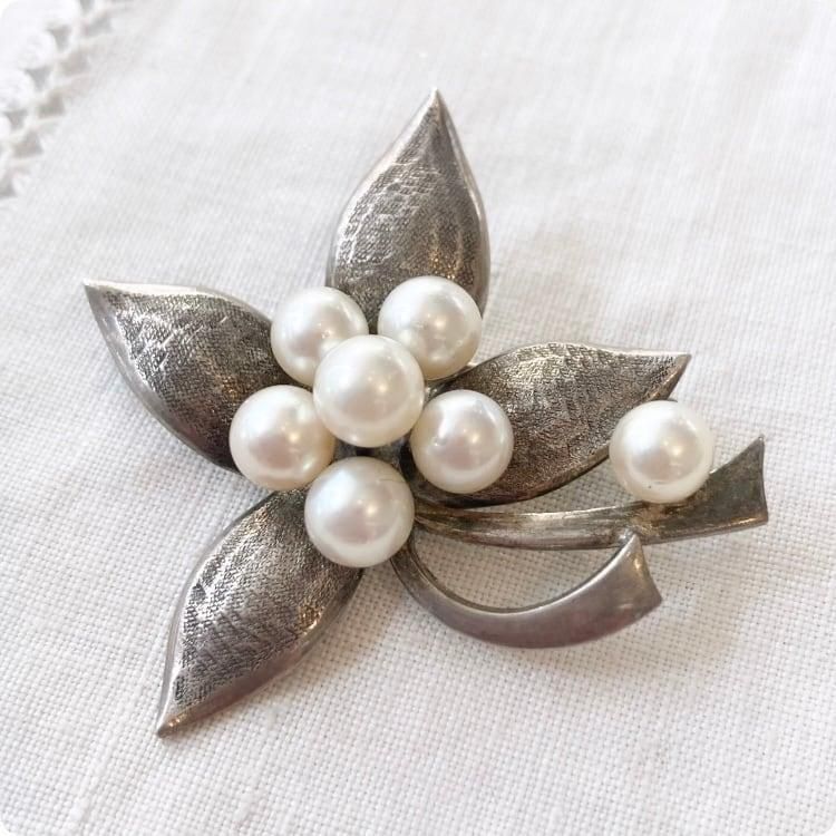 北欧ヴィンテージ N.E FROM フロム シルバーのブローチ 北欧