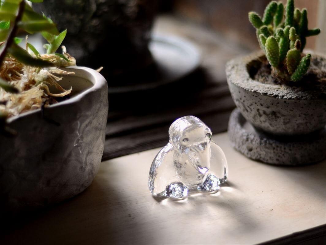 スイス製 GLASI HERGISWIL かわいいガラスのペンギン フィギュア