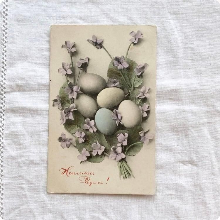 フランスアンティーク ポストカード | イースター（復活祭）スミレの花