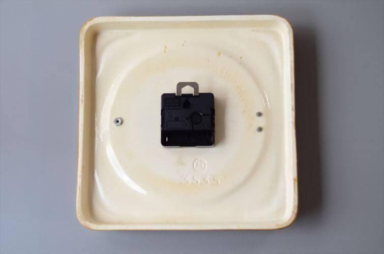 ドイツ製 Schatz きれいなバイカラーブラウン陶器の壁時計 壁掛け