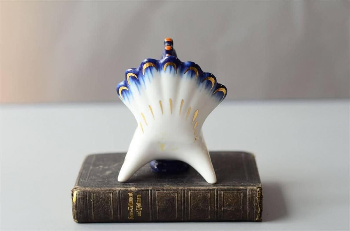 訳あり 東欧 USSR製 Lomonosov 白磁の雄鶏 ロモノーソフ フィギュア 旧