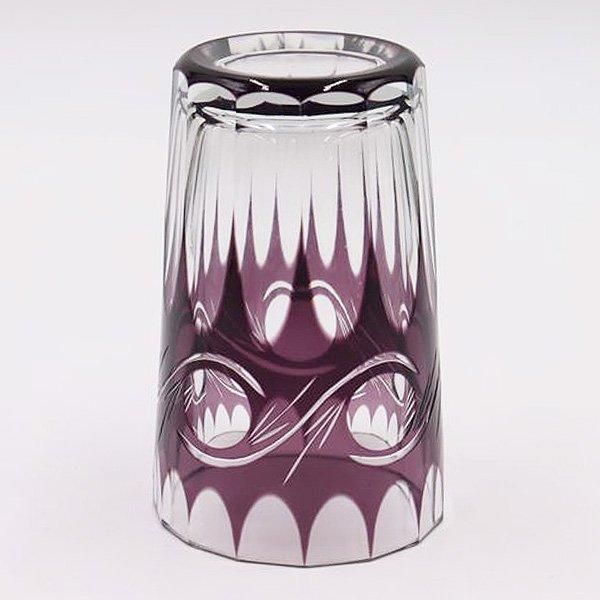 紫切子グラス アンティーク 大正昭和レトロ