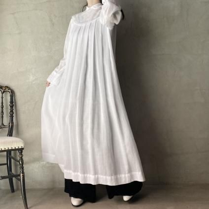 1900~10年代 フランス コットン チャーチスモック ワンピース（France