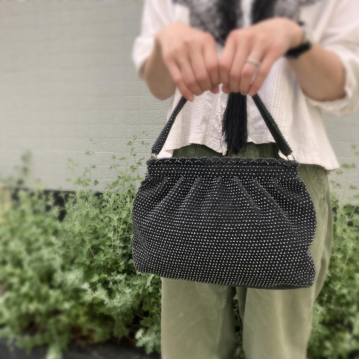 ヴィンテージ ビーズ クロッシェ バッグ（Vintage Beads Crochet Bag