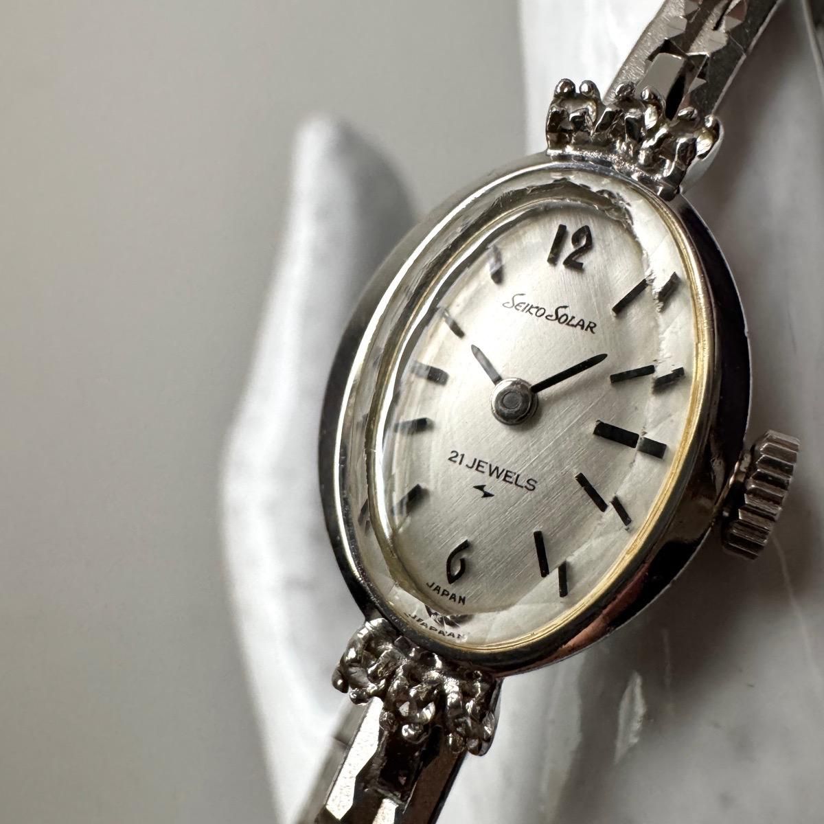 SEIKO SOLAR（セイコー ソーラー）オーバル ラグ装飾 純正メタルベルト