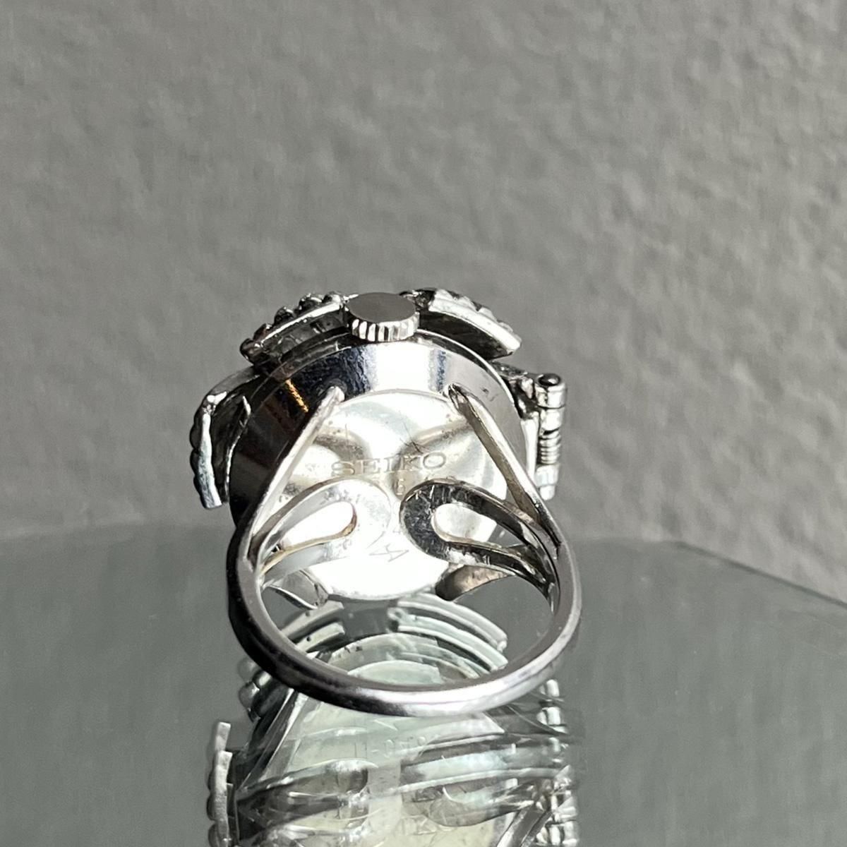 SEIKO RING WATCH (セイコー リングウォッチ) カバーウォッチ 青文字盤