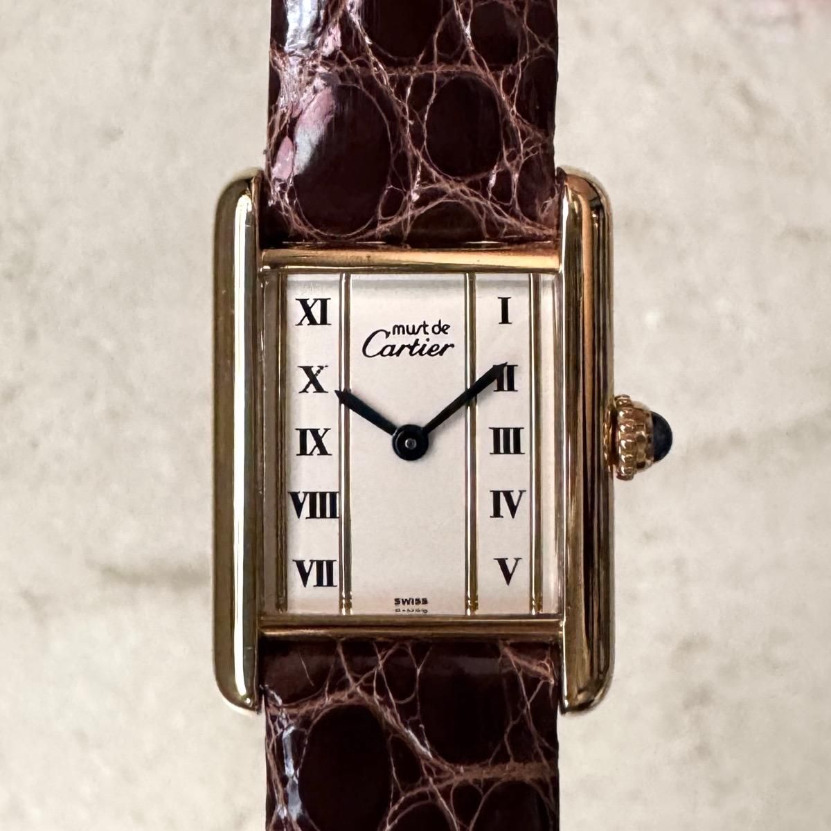 Cartier MUST TANK （カルティエ マスト タンク）縦ローマン SM 純正