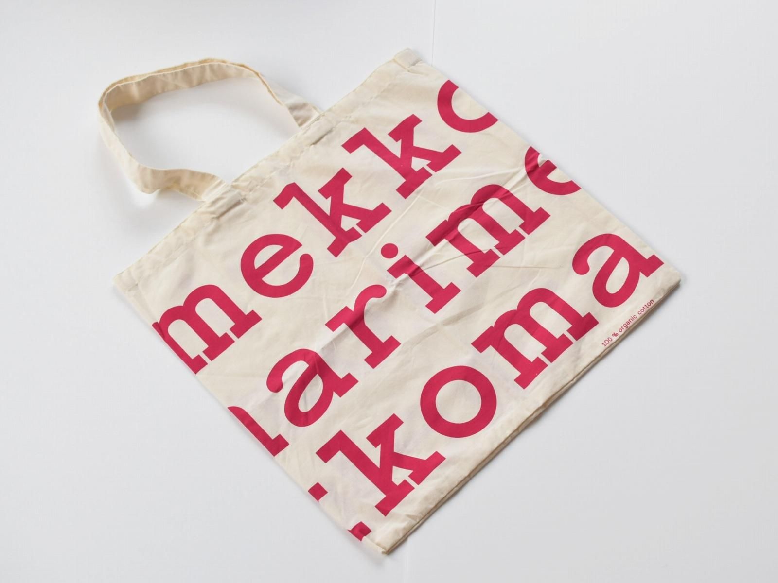 marimekko ノベルティ ロゴトートバッグ (ピンク) マリメッコ エコ