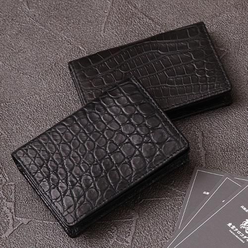 マットクロコダイル無双名刺入れ| 東京クロコダイル