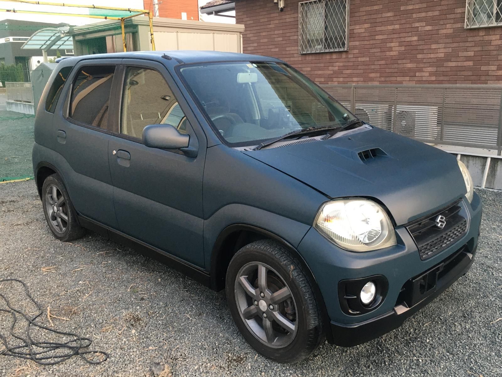 スズキ keiをレインブーツネイビーで刷毛塗り全塗装！ - 刷毛（ハケ