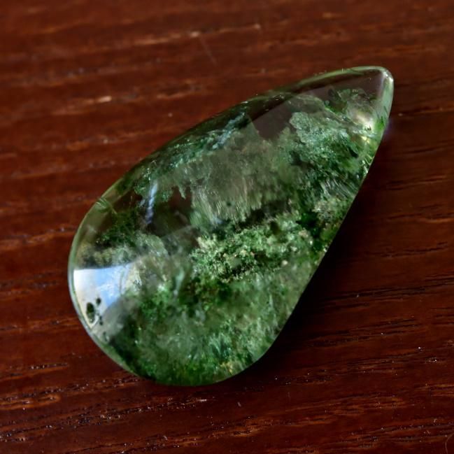 虹◇グリーンガーデンクォーツ 庭園水晶 12ミリ K00690 虹◇グリーン