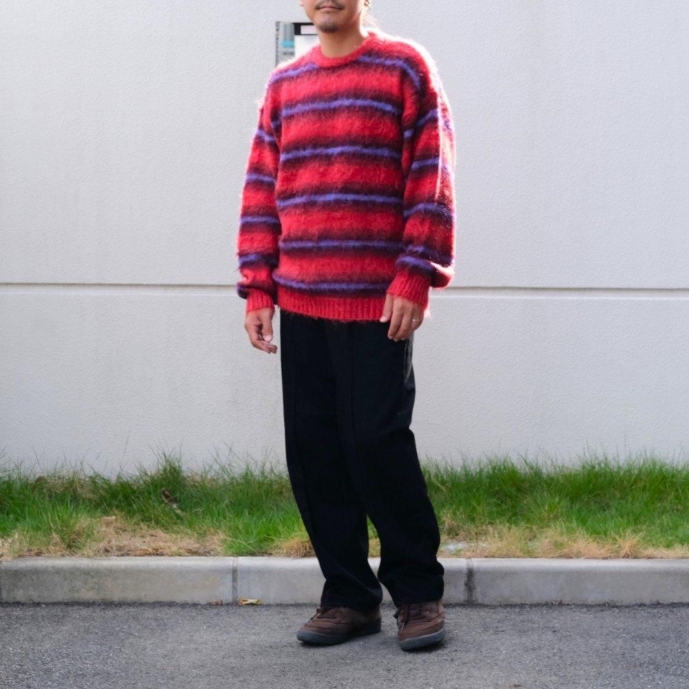 MINEDENIM / マインデニム / ニット Blurry Border Mohair Knit