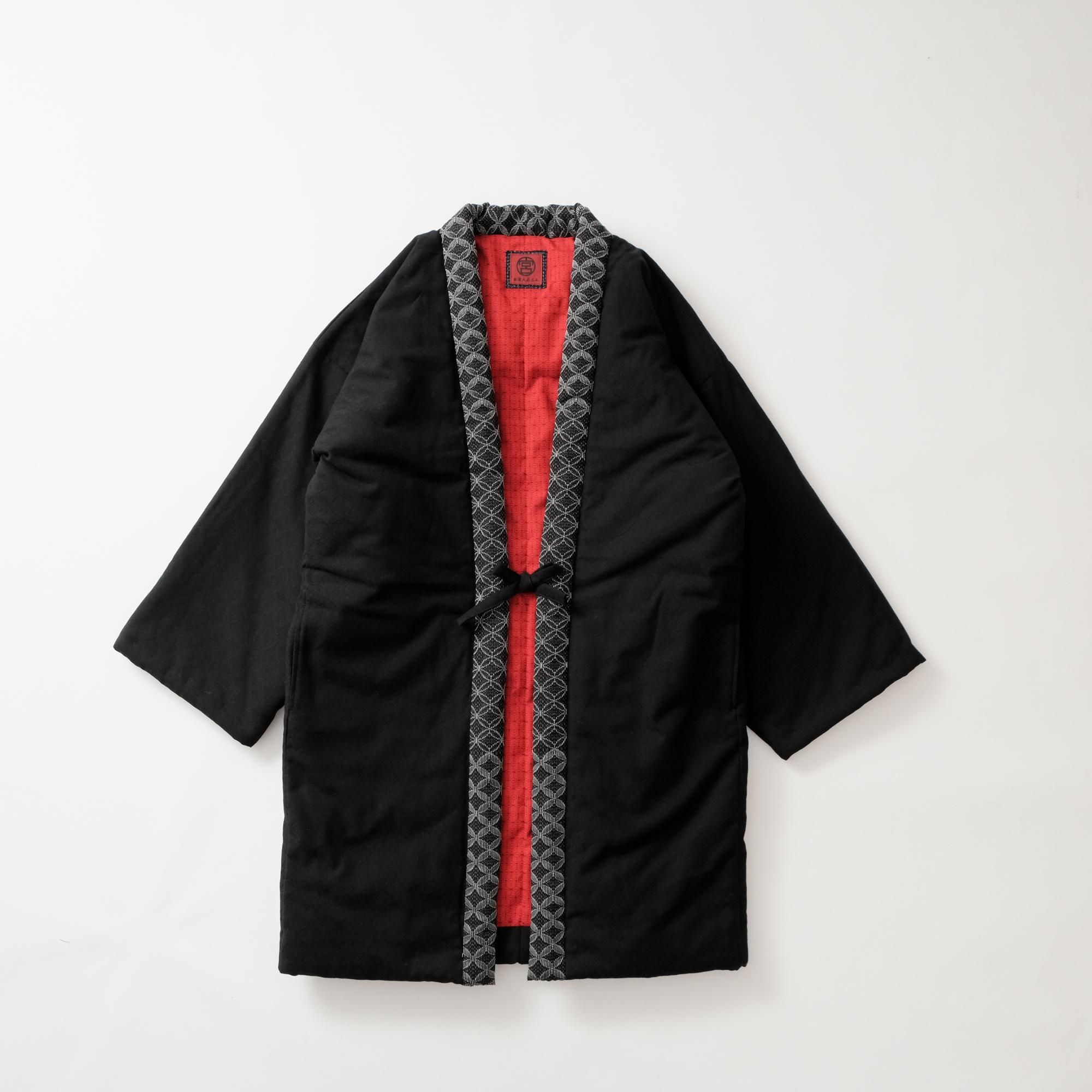 宮田織物 はんてん 半纏 [狐火袢天・黒] 男女兼用 - katakana