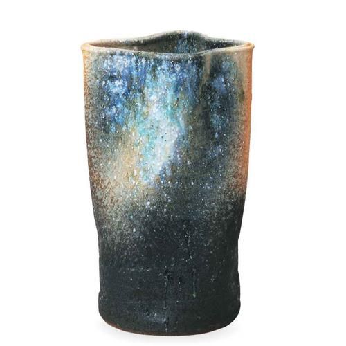 灰窯変ひねり花入【信楽陶器卸商業協同組合】 - 滋賀の名品｜こだわり