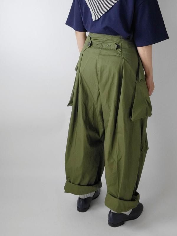 KAPITAL（キャピタル）高密度ツイル アオザイカーゴパンツ - バナナ