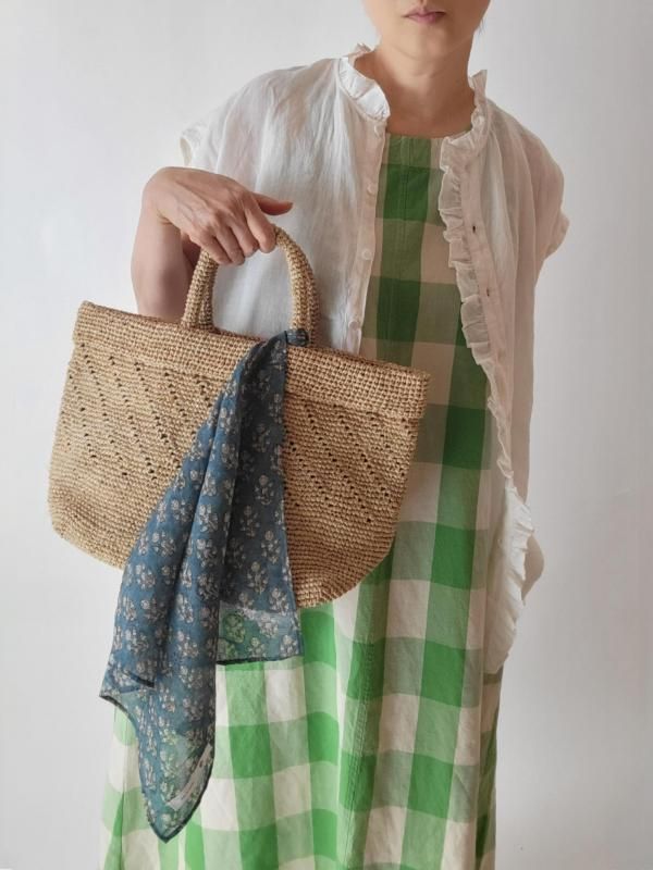 maison de soil（メゾンドソイル） ラフィアトートバッグ RAFFIA BAG