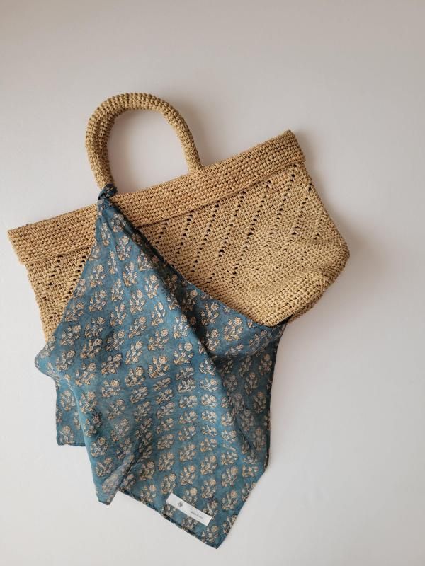 maison de soil（メゾンドソイル） ラフィアトートバッグ RAFFIA BAG