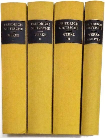Friedrich Nietzsche Werke in Drei Baenden+index 独)ニーチェ著作集