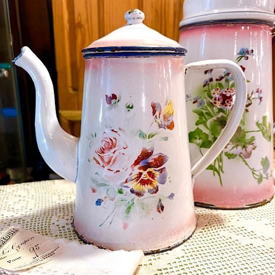 ローズバンド アンティーク花柄ポット ローズバンド アンティーク花柄